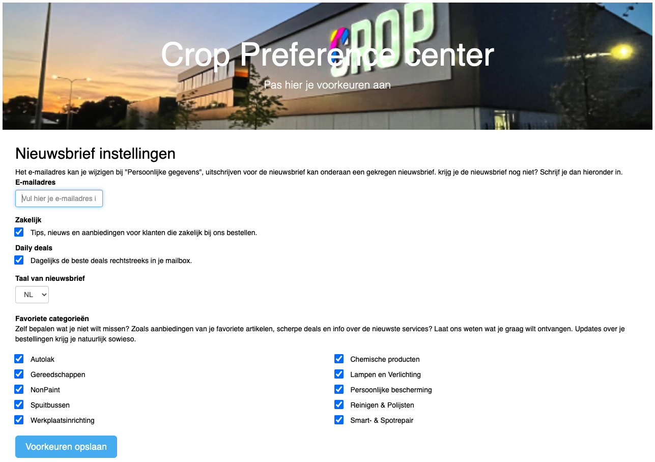 CROP-Preference-center